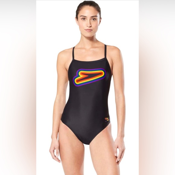 Speedo Other - Speedo Women's Swimsuit One Piece PowerFlex Flyback Printed Adult Team Colors